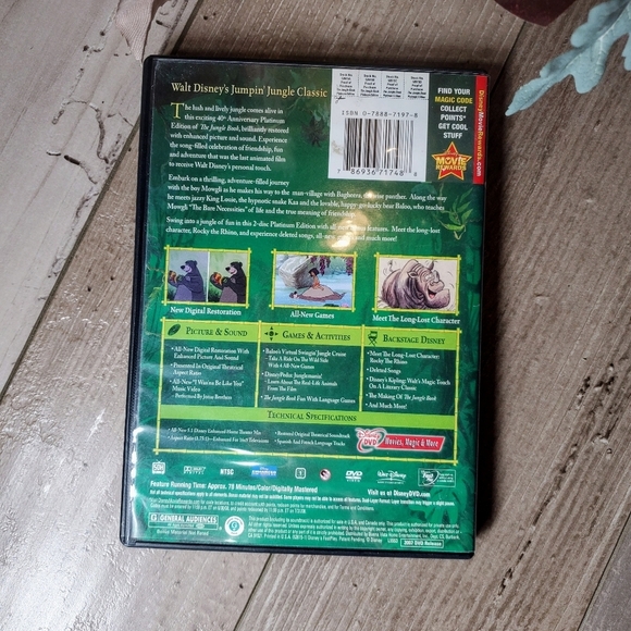 Walt Disney's The Jungle Book 40th Anniversary Edition DVD Platinum Edition EUC - Picture 10 of 10